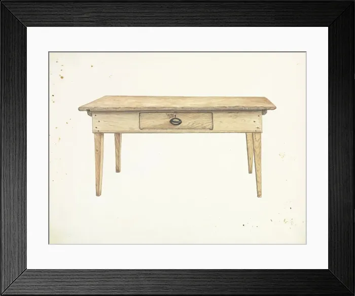 Framed Print : Baker's Table, c. 1937. Creator: Earl Butlin Framed Print : Baker's Table, c. 1937. Creator: Earl Butlin