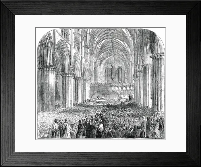 Framed Print : Exeter Cathedral - Anniversary of the Societies for Promoting Christian Knowledge... 1850. Creator: Unknown Framed Print : Exeter Cathedral - Anniversary of the Societies for Promoting Christian Knowledge... 1850. Creator: Unknown