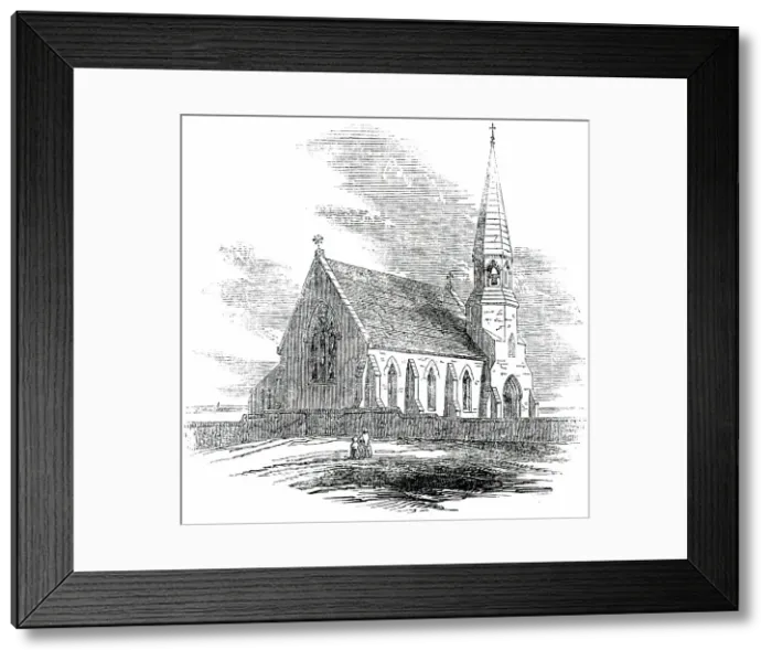 Framed Print : New Church, Rye Harbour, Sussex, 1850. Creator: Unknown Framed Print : New Church, Rye Harbour, Sussex, 1850. Creator: Unknown