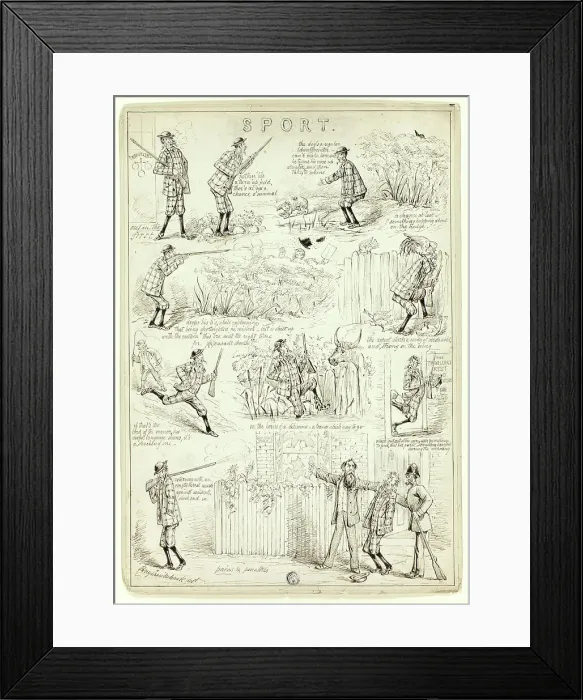Framed Print : Sport, n.d. Creator: Percy Cruikshank Framed Print : Sport, n.d. Creator: Percy Cruikshank