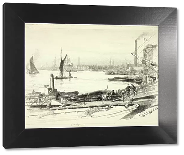 West India Dock, 1895. Creator: Thomas Robert Way