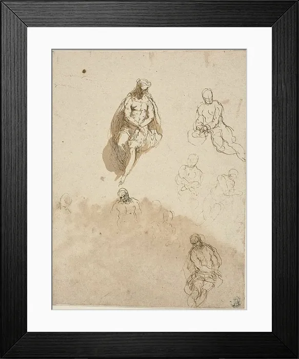 Framed Print : Studies for the Crowning with Thorns, 1592 / 1600. Creator: Jacopo Palma Framed Print : Studies for the Crowning with Thorns, 1592 / 1600. Creator: Jacopo Palma