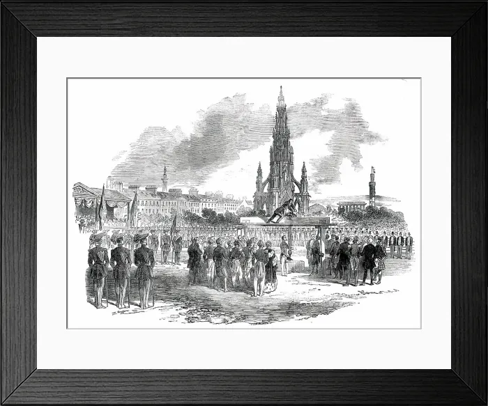 Framed Print : Prince Albert Laying the Foundation-Stone of the National Gallery... 1850. Creator: Unknown Framed Print : Prince Albert Laying the Foundation-Stone of the National Gallery... 1850. Creator: Unknown