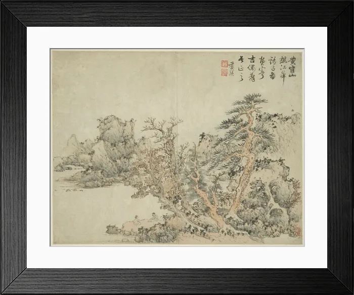 Framed Print : Landscape in the Style of Ancient Masters: after Wang Meng (c. 1308-1385), China, Ming, 1642. Creator: Lan Ying Framed Print : Landscape in the Style of Ancient Masters: after Wang Meng (c. 1308-1385), China, Ming, 1642. Creator: Lan Ying