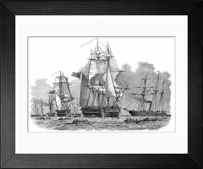 Framed Print : Captain Austin's Expedition, Sent in Search of Sir John Franklin, 1850. Creator: Unknown Framed Print : Captain Austin's Expedition, Sent in Search of Sir John Franklin, 1850. Creator: Unknown