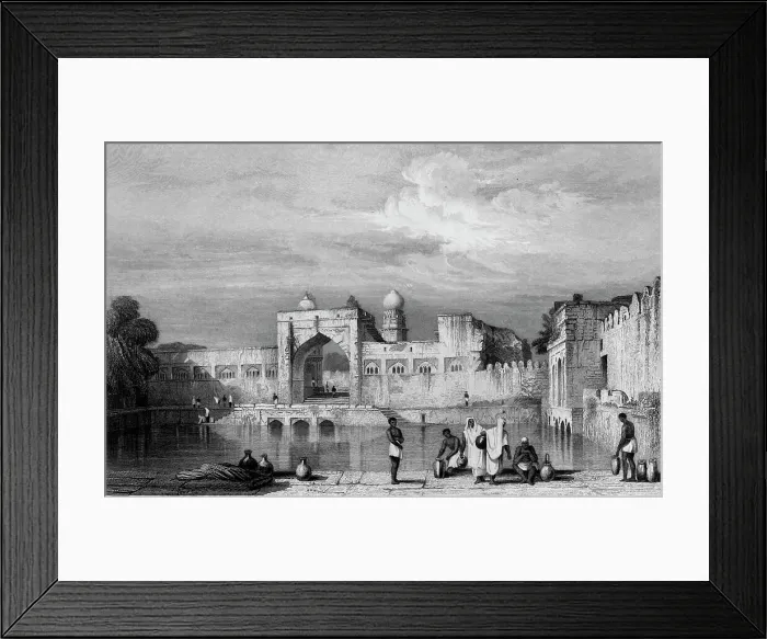 Framed Print : Taj Bowlee, Bejapore, 1834. Creator: Samuel Prout Framed Print : Taj Bowlee, Bejapore, 1834. Creator: Samuel Prout