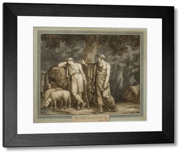 Framed Print : Telemachus is Consoled by Termosiris, Priest of Apollo, from The Adventures of... 1808. Creator: Bartolomeo Pinelli Framed Print : Telemachus is Consoled by Termosiris, Priest of Apollo, from The Adventures of... 1808. Creator: Bartolomeo Pinelli