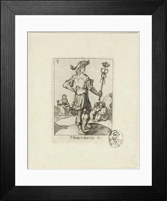 Framed Print : Mercurius, plate six from Der VII Planeten, n.d. Creator: Conrad Meyer Framed Print : Mercurius, plate six from Der VII Planeten, n.d. Creator: Conrad Meyer