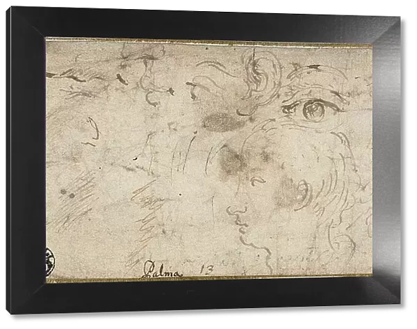 Sketches of Heads, Eyes, Ear, and Mouth, 1600 / 11. Creator: Jacopo Palma