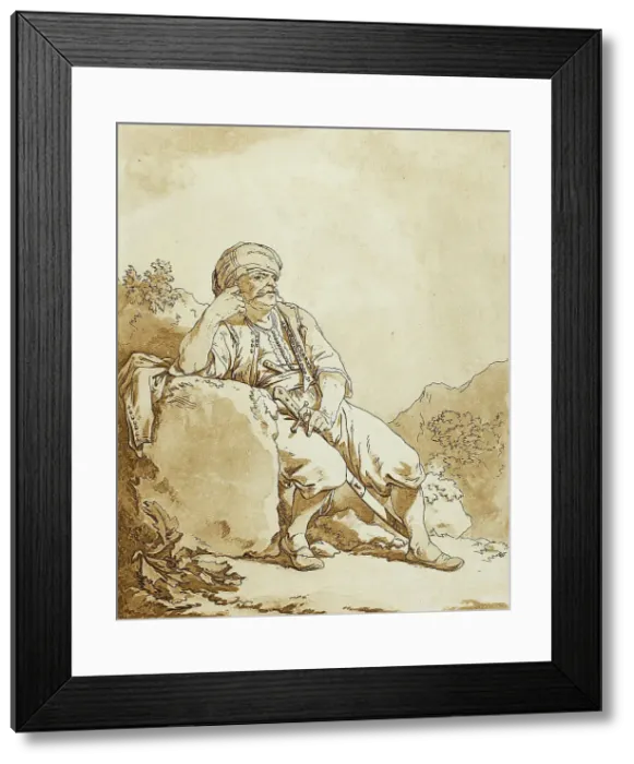 Framed Print : Domestic Maronite, n.d. Creator: Philip James de Loutherbourg Framed Print : Domestic Maronite, n.d. Creator: Philip James de Loutherbourg