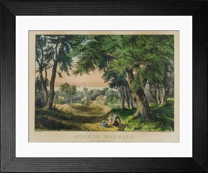 Framed Print : Summer Morning, 1862. Creator: Frances Flora Bond Palmer Framed Print : Summer Morning, 1862. Creator: Frances Flora Bond Palmer