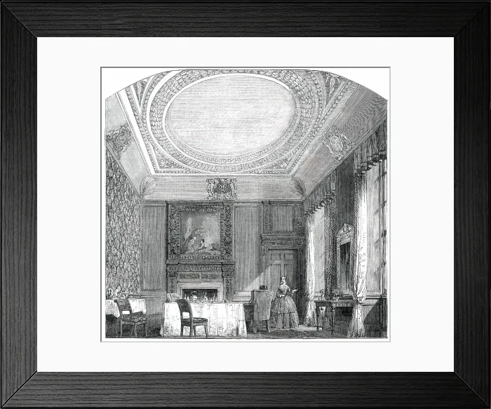 Framed Print : Breakfast-Room at Holyrood, 1850. Creator: Unknown Framed Print : Breakfast-Room at Holyrood, 1850. Creator: Unknown