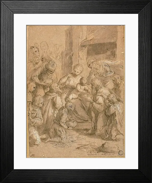 Framed Print : Study for the Adoration of the Magi, 1612. Creator: Jacopo Palma Framed Print : Study for the Adoration of the Magi, 1612. Creator: Jacopo Palma