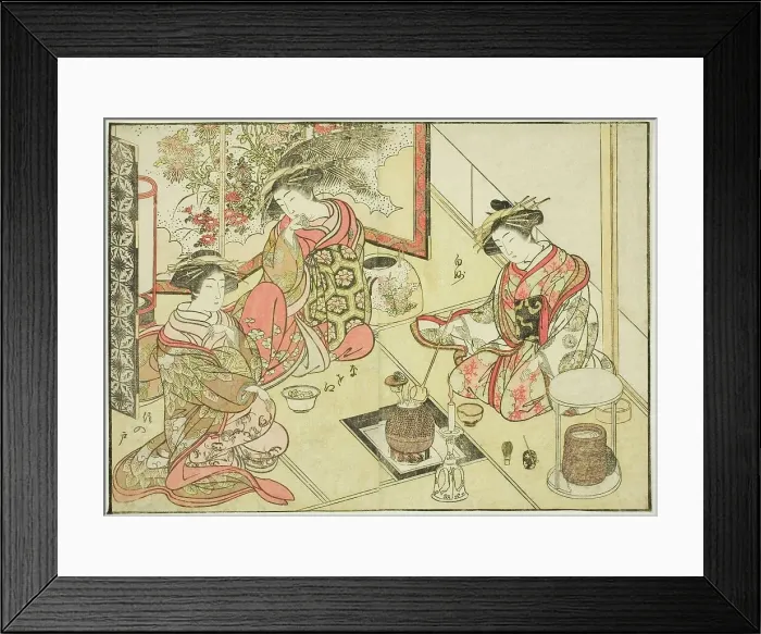 Framed Print : Courtesans of the Okaneya, from the book Mirror of Beautiful Women of the Pleasure... 1776. Creator: Shunsho. Courtesans of the Okaneya, from the book Mirror of Beautiful Women of the Pleasure... 1776. Creator: Shunsho Framed Print : Courtesans of the Okaneya, from the book Mirror of Beautiful Women of the Pleasure... 1776. Creator: Shunsho. Courtesans of the Okaneya, from the book Mirror of Beautiful Women of the Pleasure... 1776. Creator: Shunsho