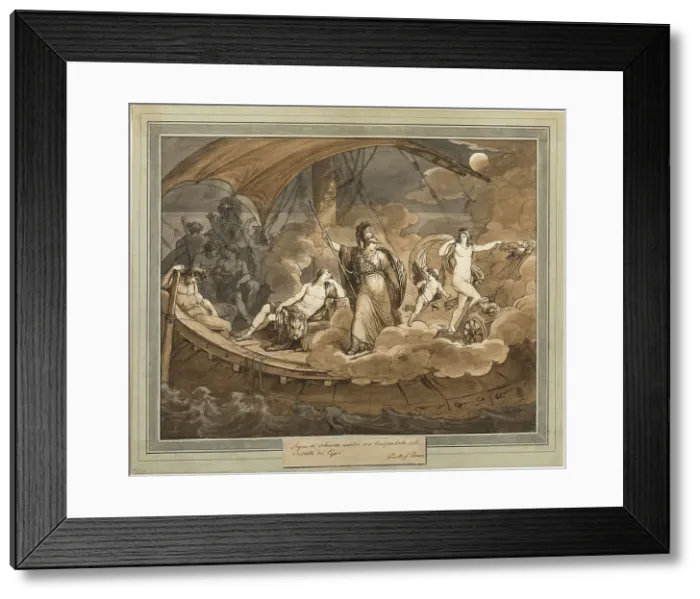 Framed Print : The Dream of Telemachus, from The Adventures of Telemachus, Book 4, 1808. Creator: Bartolomeo Pinelli Framed Print : The Dream of Telemachus, from The Adventures of Telemachus, Book 4, 1808. Creator: Bartolomeo Pinelli