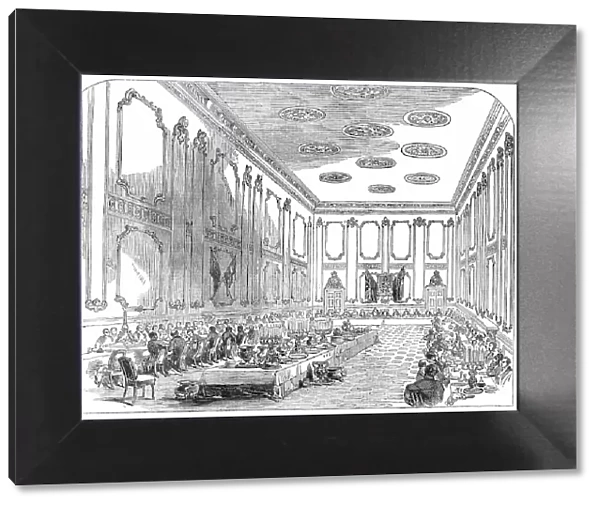 Grand Banquet of the Officers of the Coldstream Guards, in St. James's Palace, 1850. Creator: Unknown