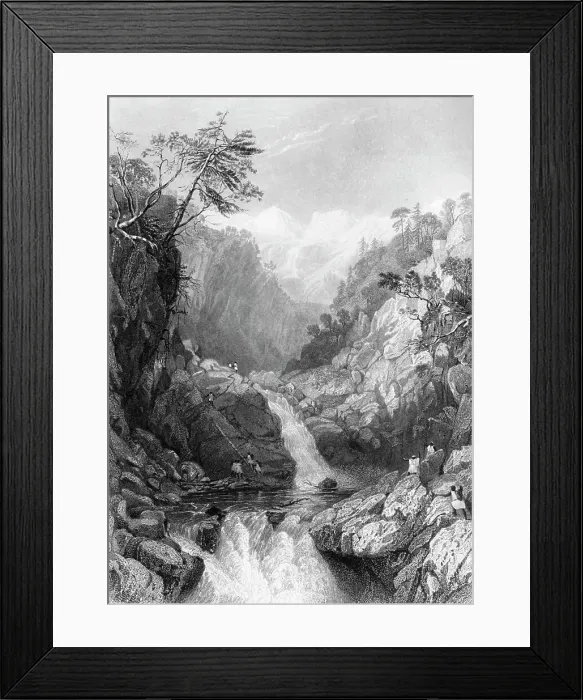 Framed Print : View near the Source of the Jumna, 1845. Creator: Unknown Framed Print : View near the Source of the Jumna, 1845. Creator: Unknown