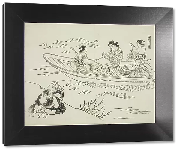 Eguchi and Love's Fishing Boat (Koi no tsuribune Eguchi), no. 4 from a series of 12... c. 1716 / 35. Creator: Okumura Masanobu