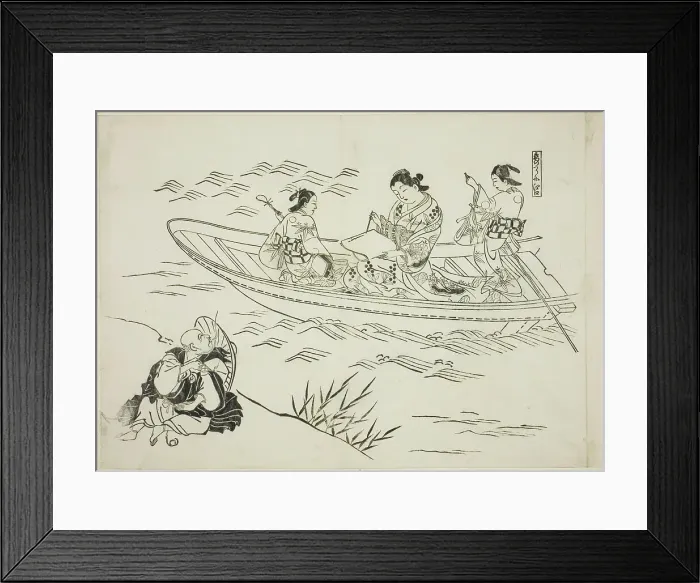 Framed Print : Eguchi and Love's Fishing Boat (Koi no tsuribune Eguchi), no. 4 from a series of 12... c. 1716 / 35. Creator: Okumura Masanobu Framed Print : Eguchi and Love's Fishing Boat (Koi no tsuribune Eguchi), no. 4 from a series of 12... c. 1716 / 35. Creator: Okumura Masanobu