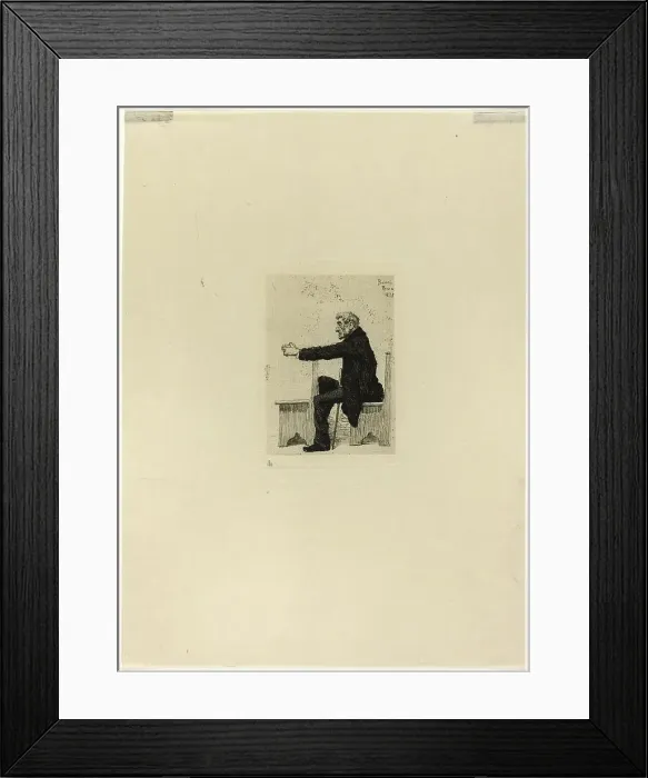 Framed Print : Old man in church, 1875. Creator: Antonio Piccinni Framed Print : Old man in church, 1875. Creator: Antonio Piccinni