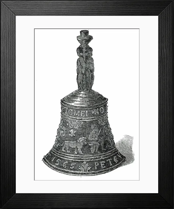 Framed Print : Bell of the Corporation of Rye, 1850. Creator: Unknown Framed Print : Bell of the Corporation of Rye, 1850. Creator: Unknown