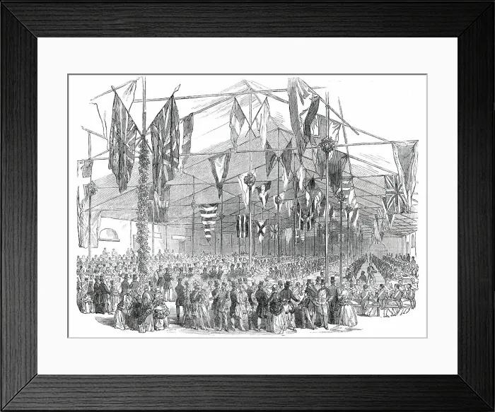 Framed Print : Entertainment to the...Coldstream Guards... 1850. Creator: Unknown Framed Print : Entertainment to the...Coldstream Guards... 1850. Creator: Unknown