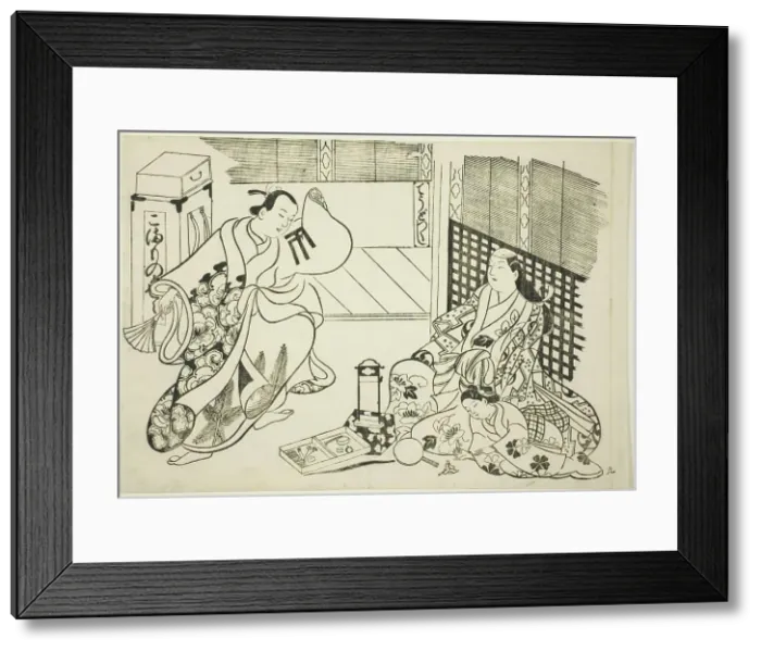 Framed Print : All Kinds of Household Items (Chodo zukushi), from the series Famous Scenes from... c. 1705 / 06. Creator: Okumura Masanobu. All Kinds of Household Items (Chodo zukushi), from the series Famous Scenes from... c. 1705 / 06 Framed Print : All Kinds of Household Items (Chodo zukushi), from the series Famous Scenes from... c. 1705 / 06. Creator: Okumura Masanobu. All Kinds of Household Items (Chodo zukushi), from the series Famous Scenes from... c. 1705 / 06