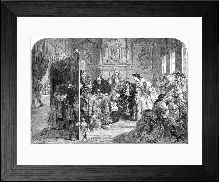 Framed Print : James II. in his Palace of Whitehall, Receiving the News... 1850. Creator: Unknown. James II. in his Palace of Whitehall, Receiving the News... 1850. Creator: Unknown Framed Print : James II. in his Palace of Whitehall, Receiving the News... 1850. Creator: Unknown. James II. in his Palace of Whitehall, Receiving the News... 1850. Creator: Unknown