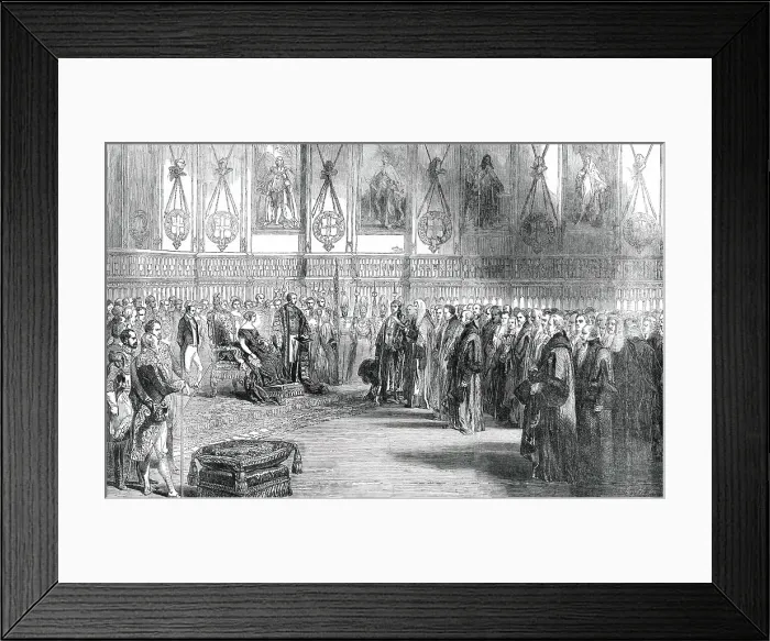 Framed Print : Presentation of the Address of the Corporation of London to Her Majesty... 1850. Creator: Unknown Framed Print : Presentation of the Address of the Corporation of London to Her Majesty... 1850. Creator: Unknown