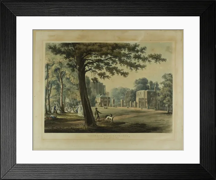 Framed Print : Richmond Park Entrance, 1819. Creator: Thomas Sutherland