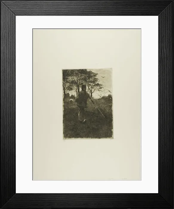 Framed Print : Sheepherder, c. 1885. Creator: Willem Witsen Framed Print : Sheepherder, c. 1885. Creator: Willem Witsen