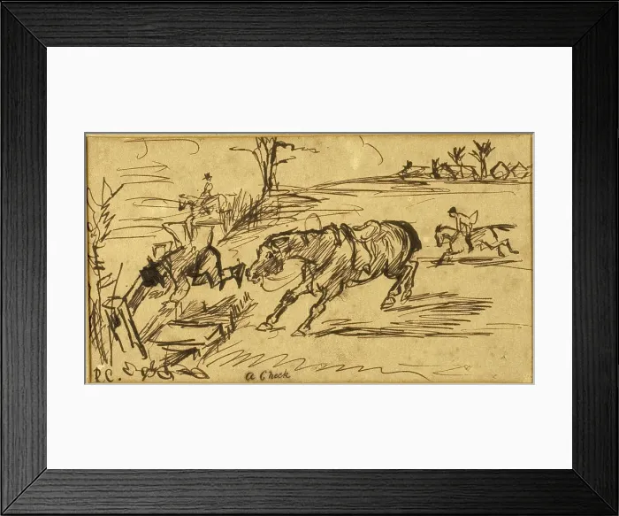 Framed Print : A Check, 1869. Creator: Randolph Caldecott Framed Print : A Check, 1869. Creator: Randolph Caldecott