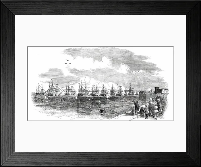 Framed Print : The French Squadron in Position, 1850. Creator: Unknown