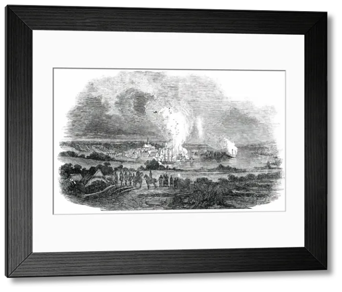 Framed Print : Eckernforde, on the Night of September 12-13, 1850. Creator: Unknown Framed Print : Eckernforde, on the Night of September 12-13, 1850. Creator: Unknown