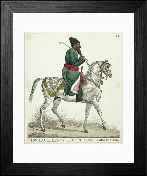 Framed Print : The Persian Ambassador, n.d. Creator: Richard Dighton Framed Print : The Persian Ambassador, n.d. Creator: Richard Dighton