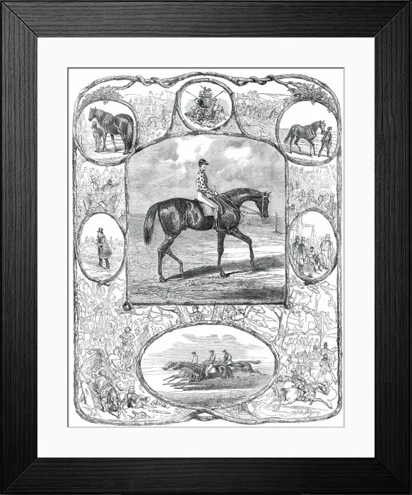 Framed Print : Voltigeur, the Winner of the Derby Stakes, 1850, (1850). Creator: Smyth Framed Print : Voltigeur, the Winner of the Derby Stakes, 1850, (1850). Creator: Smyth