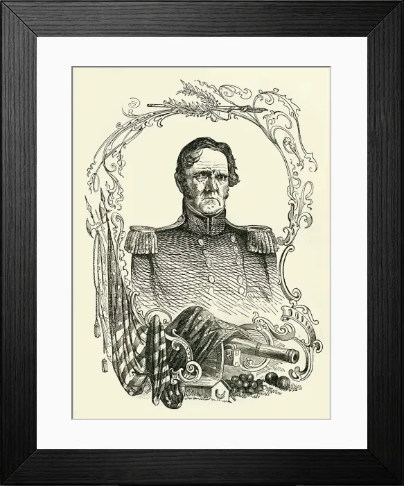 Framed Print : Major-General Scott, 1849. Creator: Unknown Framed Print : Major-General Scott, 1849. Creator: Unknown