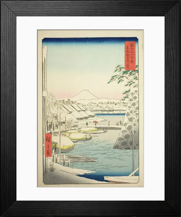 Framed Print : The Riverbank at Sukiya in the Eastern Capital (Toto Sukiyagashi), from the series Thirty... 1858. Creator: Ando Hiroshige. The Riverbank at Sukiya in the Eastern Capital (Toto Sukiyagashi), from the series Thirty... 1858 Framed Print : The Riverbank at Sukiya in the Eastern Capital (Toto Sukiyagashi), from the series Thirty... 1858. Creator: Ando Hiroshige. The Riverbank at Sukiya in the Eastern Capital (Toto Sukiyagashi), from the series Thirty... 1858