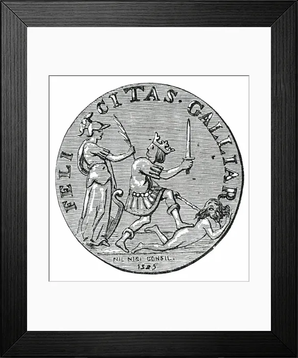 Framed Print : The Massacre of St. Bartholomew Medal, 1850. Creator: Unknown. The Massacre of St. Bartholomew Medal, 1850. Creator: Unknown Framed Print : The Massacre of St. Bartholomew Medal, 1850. Creator: Unknown. The Massacre of St. Bartholomew Medal, 1850. Creator: Unknown