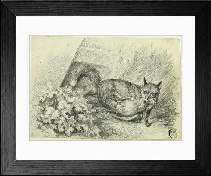 Framed Print : Fox Stealing a Cock, n.d. Creator: Samuel Howett Framed Print : Fox Stealing a Cock, n.d. Creator: Samuel Howett