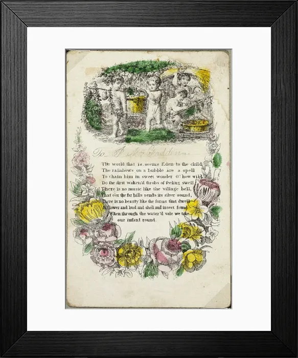 Framed Print : The World That Is (valentine), c.1830. Creator: Unknown Framed Print : The World That Is (valentine), c.1830. Creator: Unknown