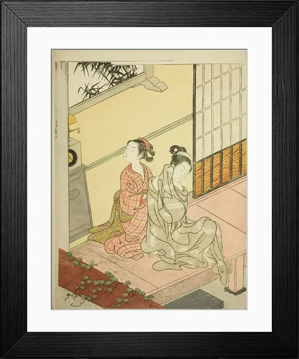 Framed Print : The Evening Bell of the Clock (Tokei no bansho), from the series Eight Views of the... c. 1766. Creator: Suzuki Harunobu. The Evening Bell of the Clock (Tokei no bansho), from the series Eight Views of the... c. 1766 Framed Print : The Evening Bell of the Clock (Tokei no bansho), from the series Eight Views of the... c. 1766. Creator: Suzuki Harunobu. The Evening Bell of the Clock (Tokei no bansho), from the series Eight Views of the... c. 1766