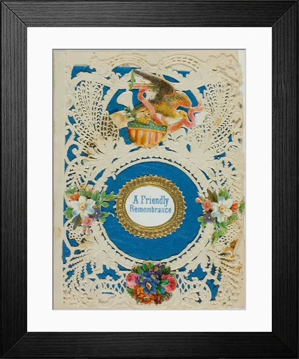 Framed Print : A Friendly Remembrance (valentine), n.d. Creator: Unknown Framed Print : A Friendly Remembrance (valentine), n.d. Creator: Unknown