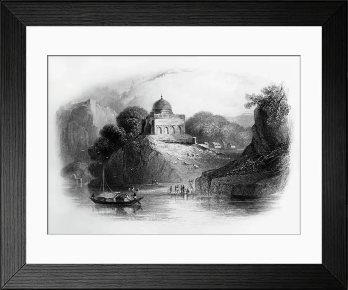 Framed Print : Scene near Chillah Tarah Ghaut, Bundelkhund, 1835. Creator: H Melville Framed Print : Scene near Chillah Tarah Ghaut, Bundelkhund, 1835. Creator: H Melville
