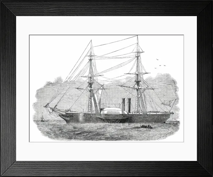Framed Print : The Steam-Brig Governole, built for the Sardinian Government, 1850. Creator: Smyth. The Steam-Brig Governole, built for the Sardinian Government, 1850. Creator: Smyth Framed Print : The Steam-Brig Governole, built for the Sardinian Government, 1850. Creator: Smyth. The Steam-Brig Governole, built for the Sardinian Government, 1850. Creator: Smyth