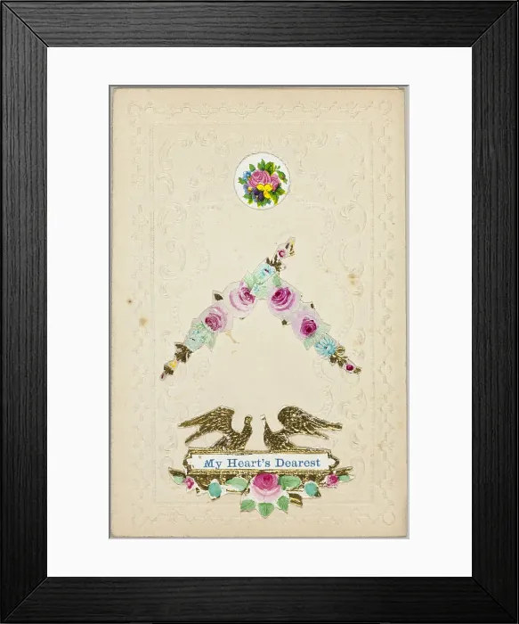 Framed Print : My Heart's Dearest (Valentine), c.1830. Creator: Unknown