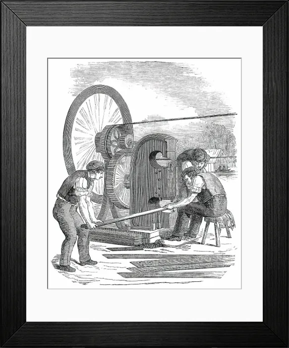 Framed Print : The Building in Hyde Park, for the Great Exhibition of 1851 - Punching Machine, 1850. Creator: Unknown Framed Print : The Building in Hyde Park, for the Great Exhibition of 1851 - Punching Machine, 1850. Creator: Unknown