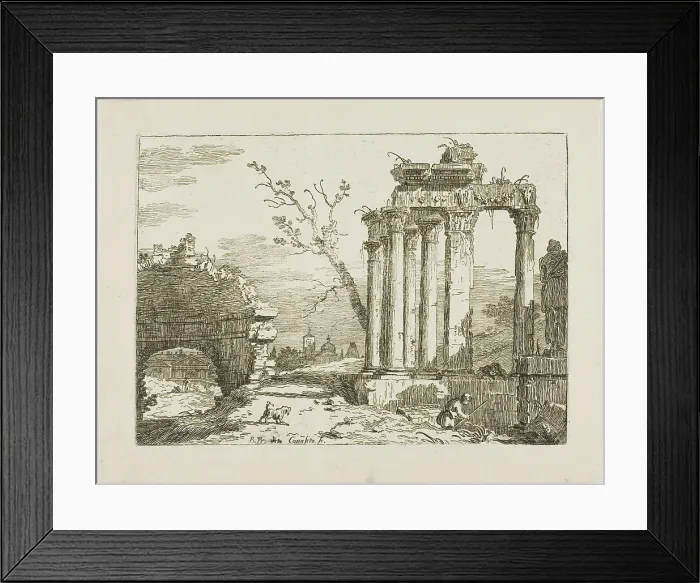 Framed Print : Landscape with Ruins, about 1740. Creator: Bernardo Bellotto Framed Print : Landscape with Ruins, about 1740. Creator: Bernardo Bellotto