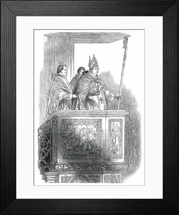Framed Print : Cardinal Wiseman, Preaching, 1850. Creator: Unknown Framed Print : Cardinal Wiseman, Preaching, 1850. Creator: Unknown