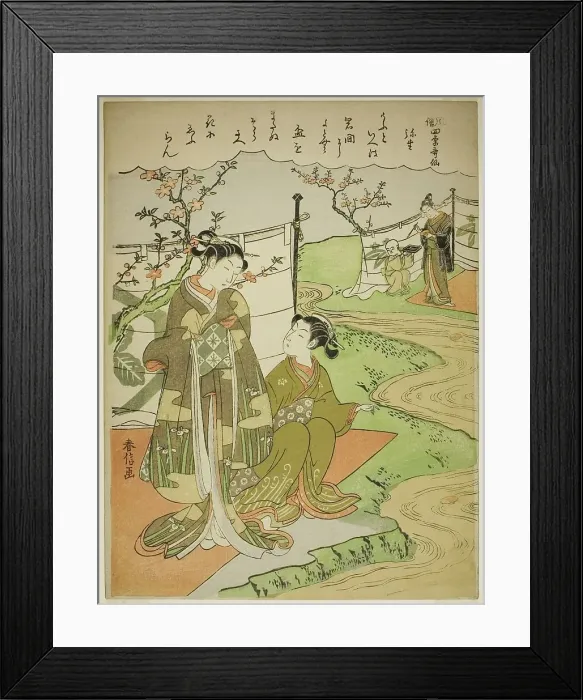 Framed Print : The Third Month (Yayoi), from the series Popular Versions of Immortal Poets in Four... c. 1768. Creator: Suzuki Harunobu. The Third Month (Yayoi), from the series Popular Versions of Immortal Poets in Four... c. 1768 Framed Print : The Third Month (Yayoi), from the series Popular Versions of Immortal Poets in Four... c. 1768. Creator: Suzuki Harunobu. The Third Month (Yayoi), from the series Popular Versions of Immortal Poets in Four... c. 1768